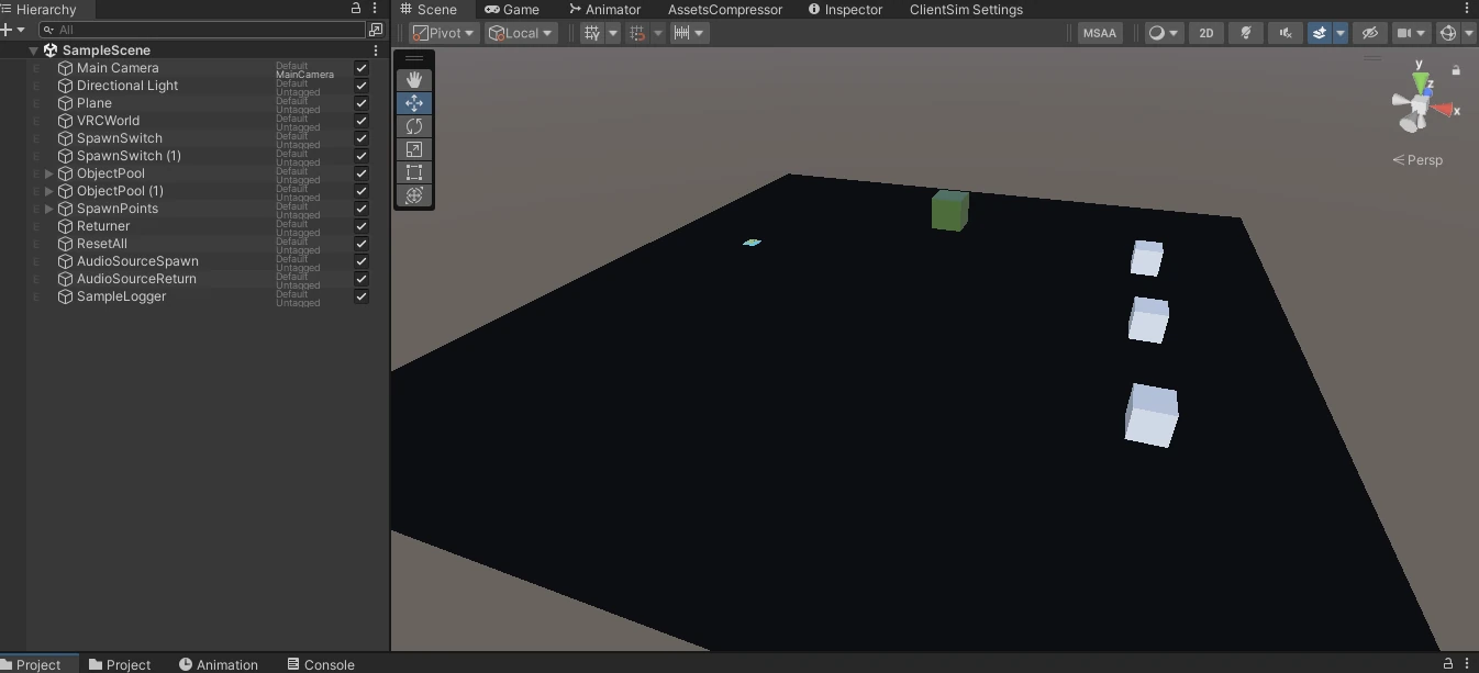 Object Spawn Extensionのサンプルシーン